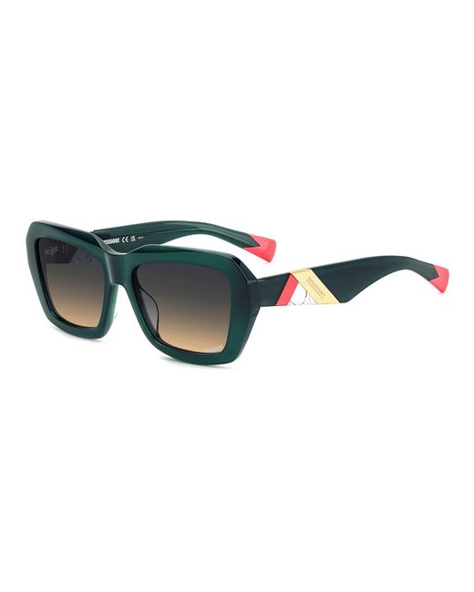 Missoni Green Logo Detail Sunglasses