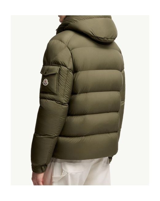 Moncler Green Maya 70 Hooded Short Down Jacket for men