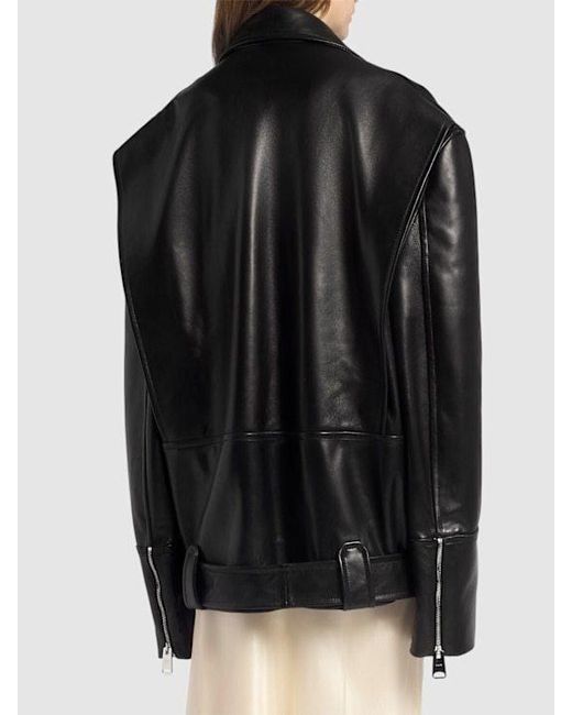 Khaite Black Hansel Leather Jacket