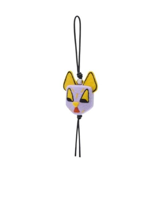 Loewe Metallic Louis Wain Cat-Motif Felt Bag Charm