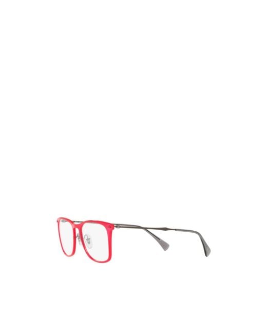 Ray-Ban Pink Geometric Frame Plain Mirror for men