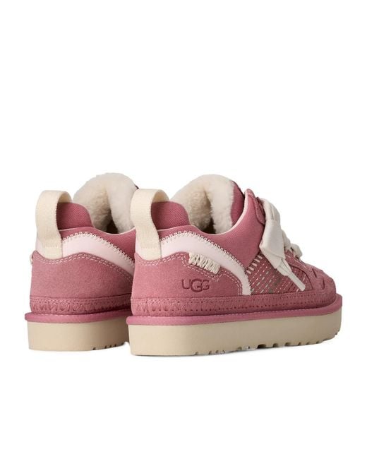 Ugg Pink Lowmel Meadow Lace-Up Sneakers