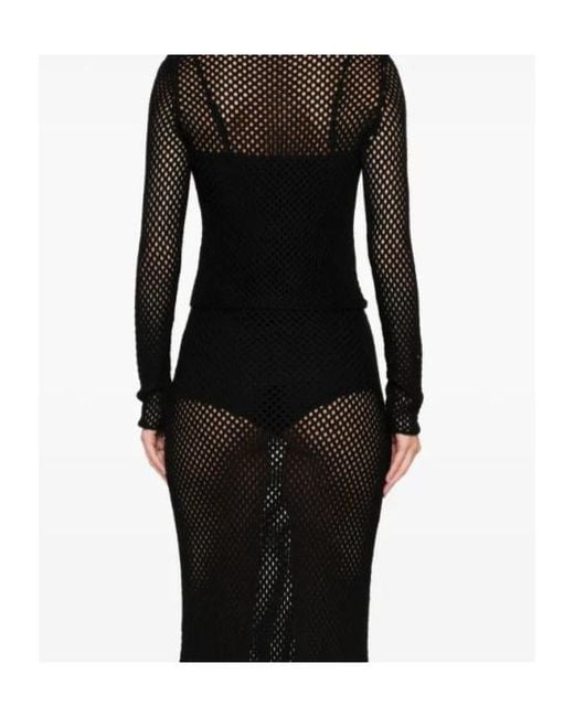 Jonathan Simkhai Black Bexley Mesh Knit Top