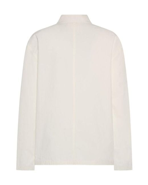 The Row White Behati Toggle-Fastening Jacket