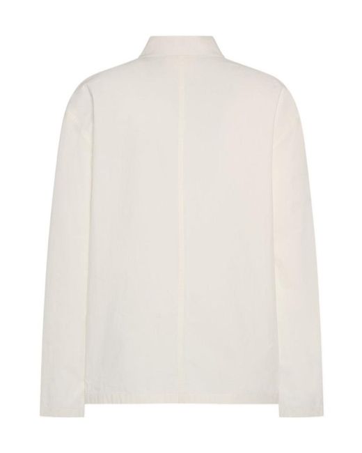 The Row White Behati Toggle-Fastening Jacket