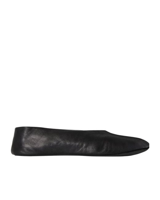 The Row Black Stella Slip-On Ballet Flats