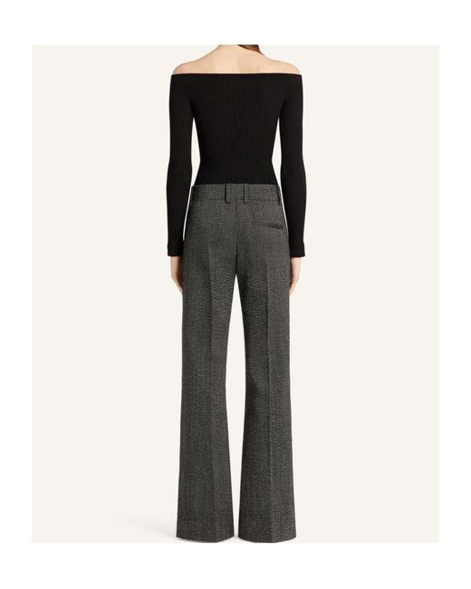 Courreges Black Courrèges Off-Shoulder Ribbed Top