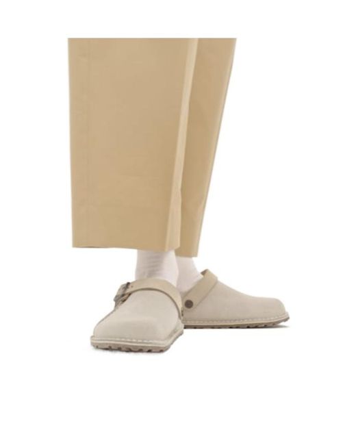 Birkenstock White Lutry Premium Suede Sneakers for men