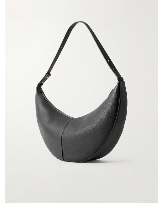 Proenza Schouler Black Slide Paneled Full-Grain Leather Shoulder Bag