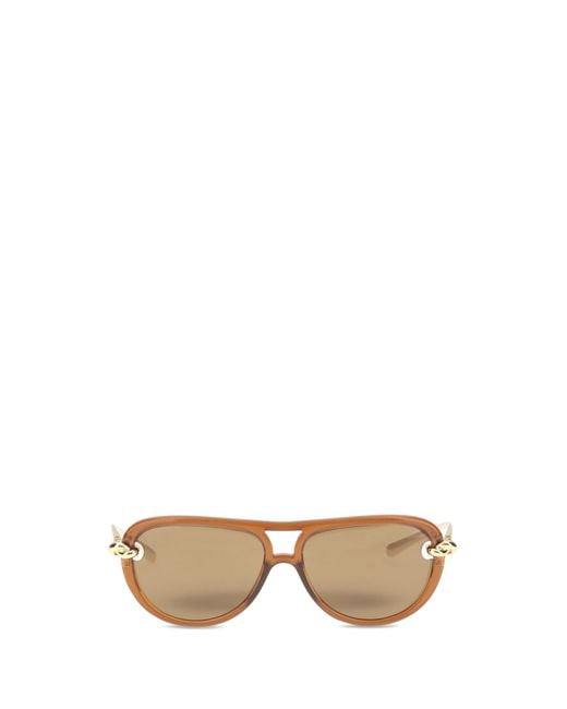 Bottega Veneta Natural Eyewear Knot Aviator Sunglasses