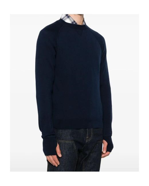 Eleventy Blue Round-Neck Sweater for men