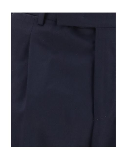 Pt Pantaloni Blue Straight-Leg Casual Trousers for men