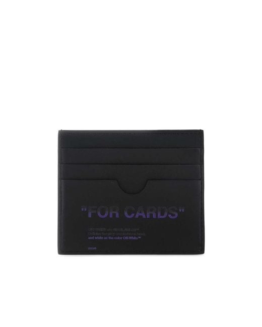 Off-White c/o Virgil Abloh Black Leather Cardholder for men