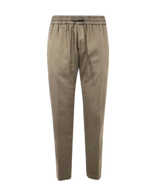 Dondup Natural Linen-Blend Trousers for men