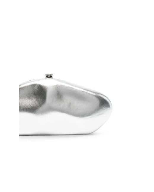 Cult Gaia Gray Clasp Clutch