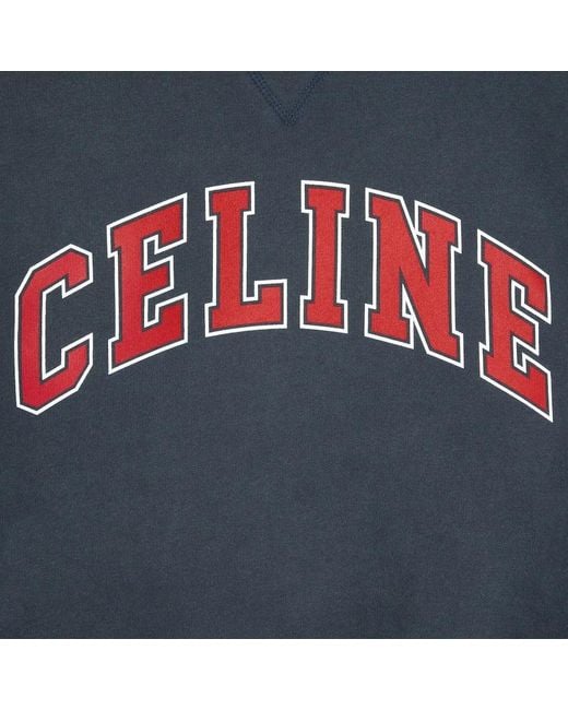 Céline Blue Loose Sweatshirt