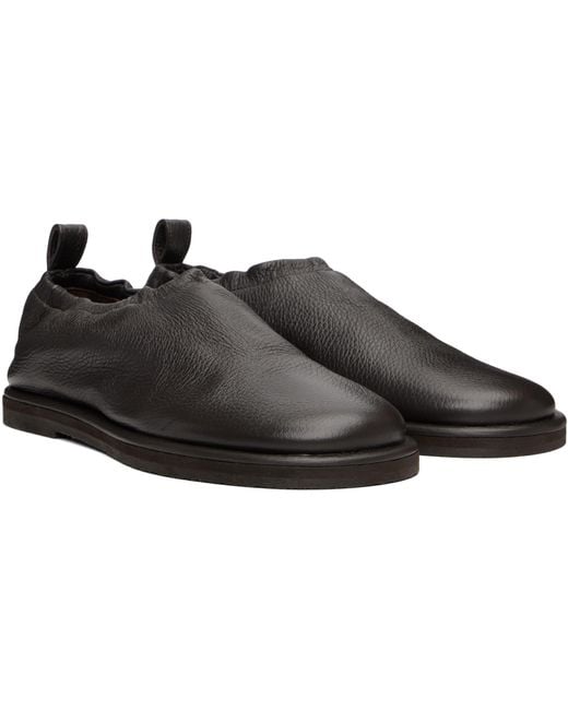 Studio Nicholson Black Korine Elasticated Leather Loafers for men