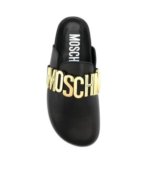 Moschino Black Logo Muller Shoes