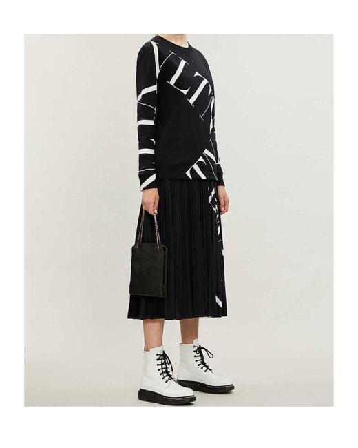 Valentino Black Printed Pullover