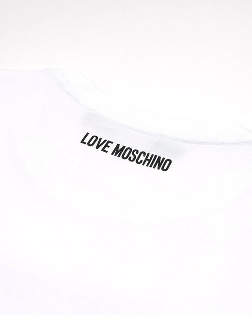 Moschino White Logo Details T-Shirt for men