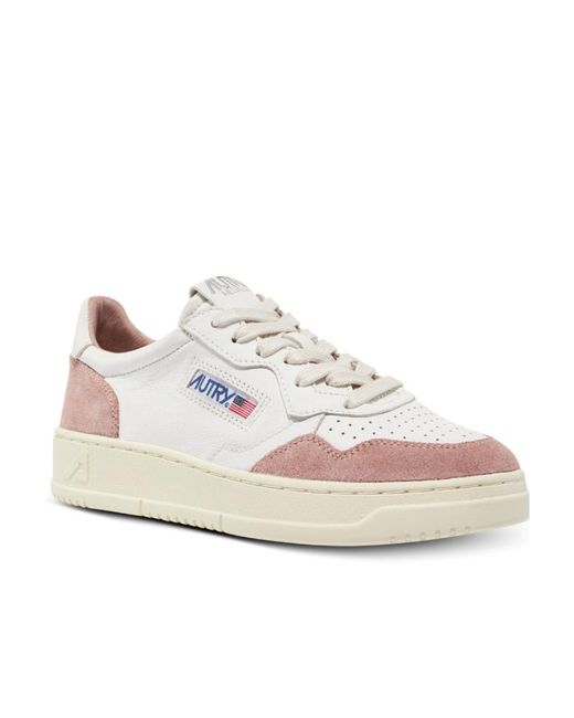 Autry White Medalist Low-Top Sneakers for men