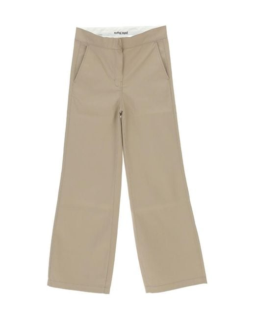 Palm Angels Natural Straight Leg Chino Pants