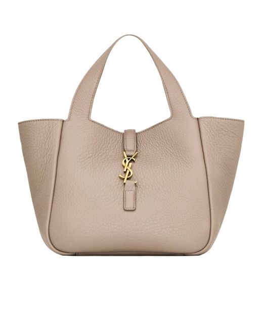 Saint Laurent Natural Double-Handle Shoulder Bag