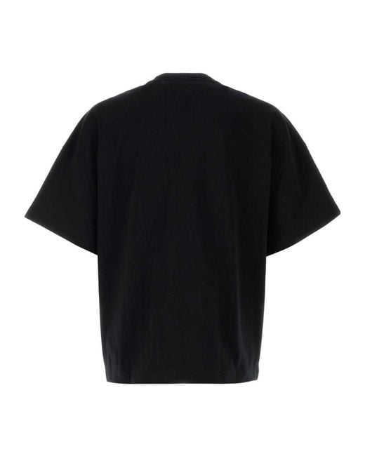 Jil Sander Black Logo-Printed Crewneck T-Shirt for men