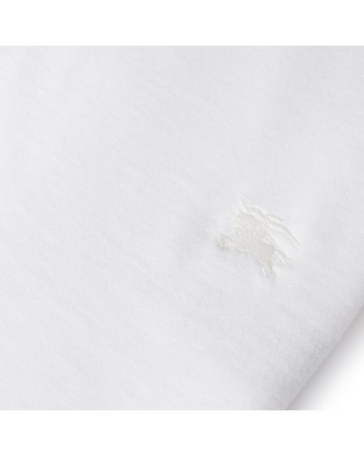 Burberry White Classic Crew Neck Short-Sleeve Shirt
