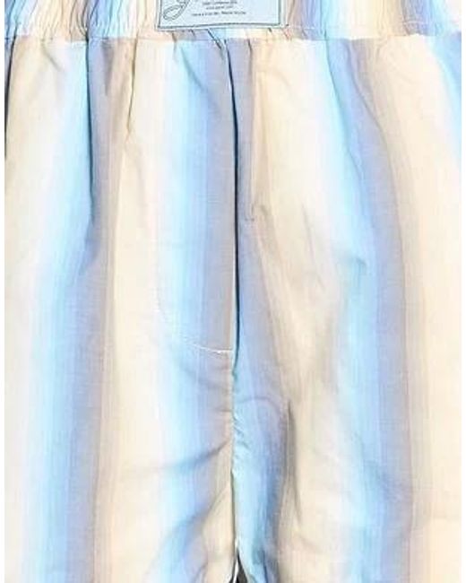 Ganni Blue Vertical Stripe Casual Shorts