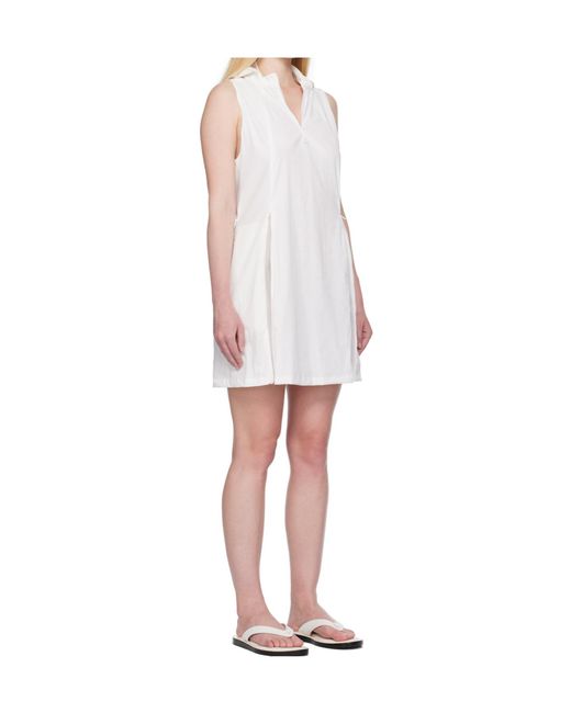Amomento White Hooded Mini Dress