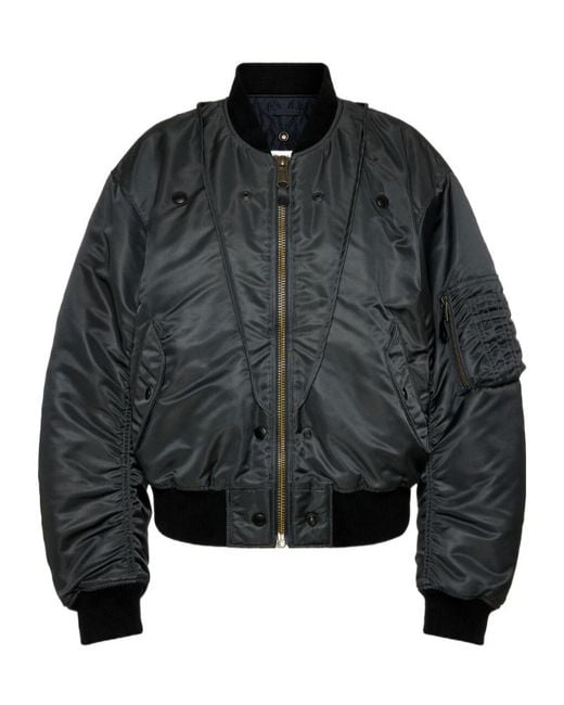 Maison Margiela Black Reversible Bomber Jacket