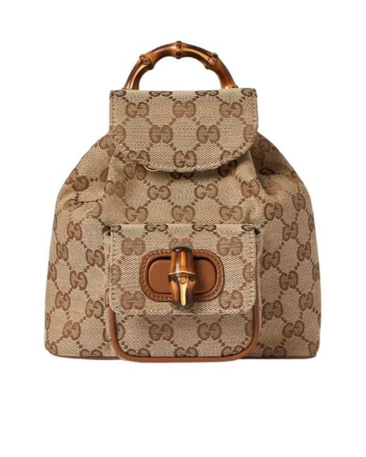Gucci Bamboo Mini Backpack in Brown | Lyst