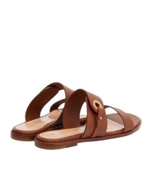 Gianvito Rossi Brown Leather Sandals