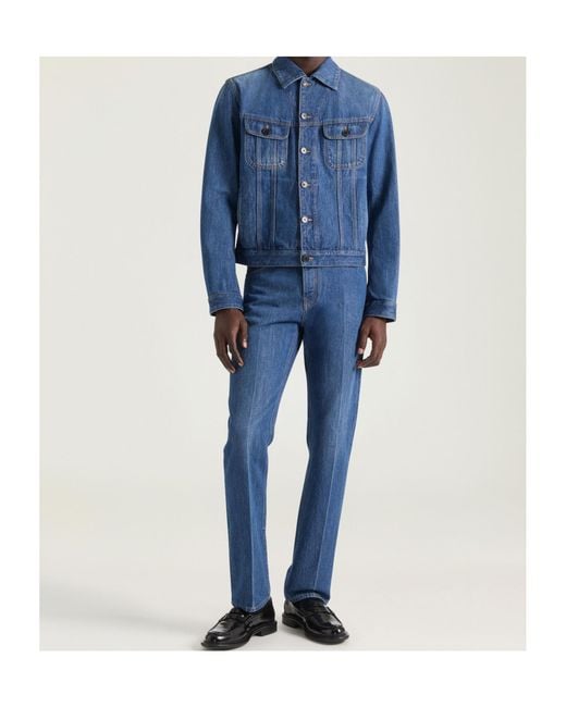 Givenchy Blue Straight-Leg Shadow Washed Jeans for men