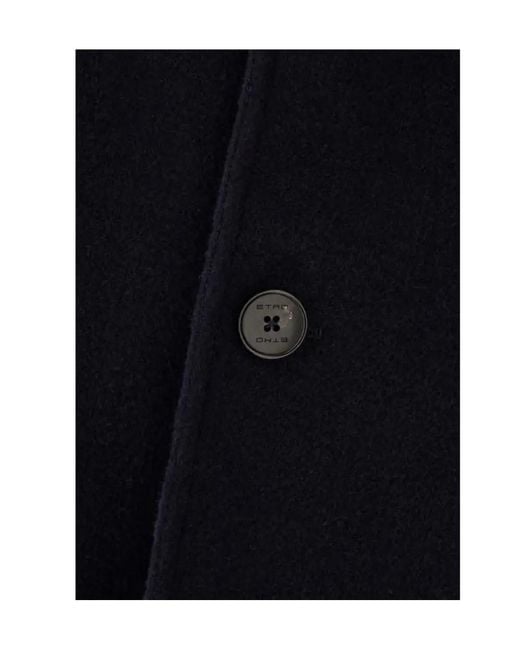 Etro Blue Long Coat for men