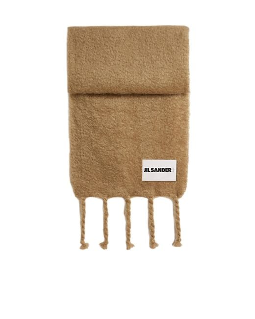 Jil Sander Natural Fringed Scarf