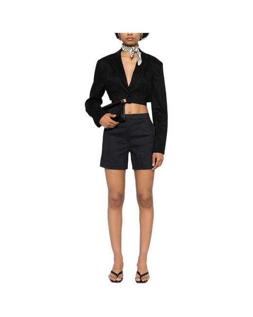 Theory Black Tailored Short Shorts