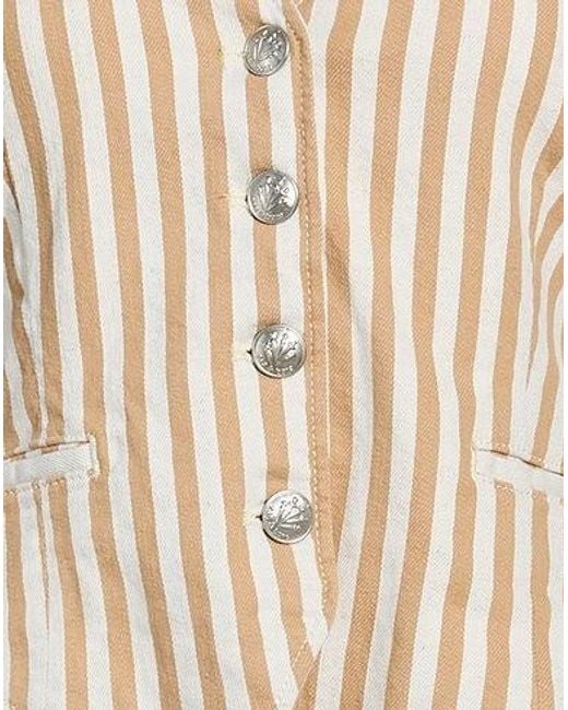 Rag & Bone Natural Striped Sleeveless Halter Top