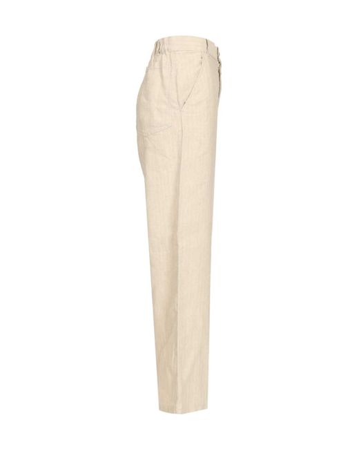 Barena Natural Straight-Leg Trousers