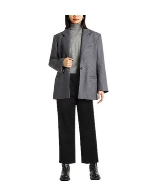 Max Mara Black Solid Slim-Fit Pants