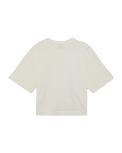 Autry White Crewneck Cropped T-Shirt