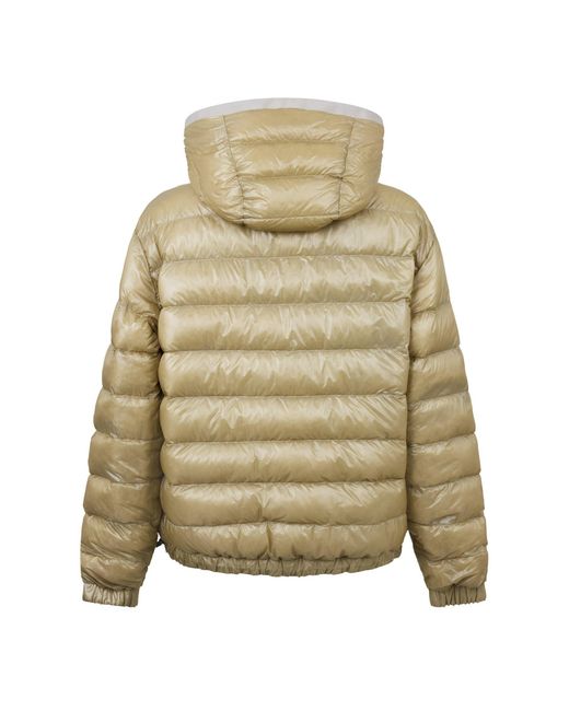 Moncler Natural Quilted Down Hooded Jacket for men