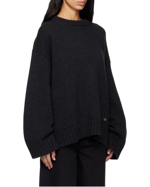 Ganni Blue Dark Wool Mix Jumper