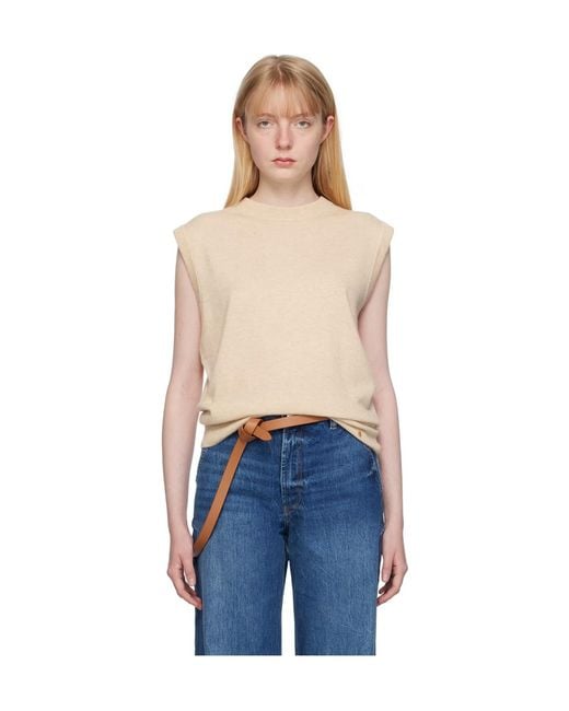 Anine Bing Natural Ronan Knit Vest