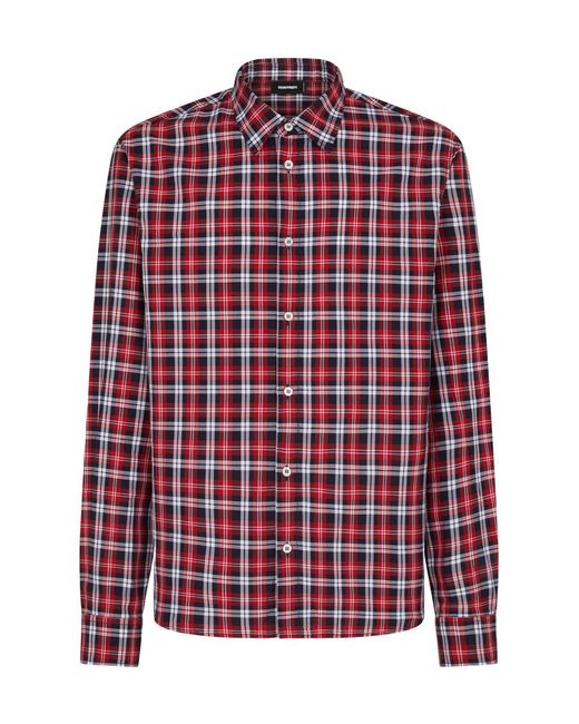 DSquared² Red Canadian Burbs Shirt for men