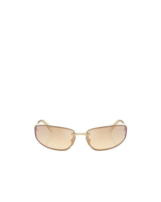Miu Miu Natural Wraparound-Frame Sunglasses