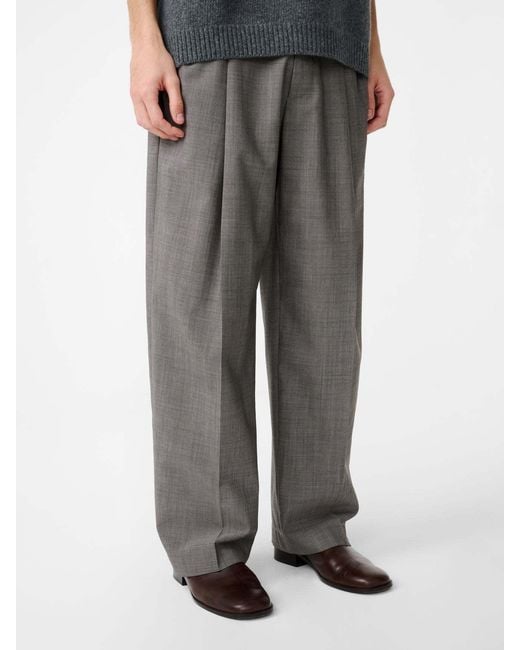 Studio Nicholson Gray Noam Drawstring Cropped Trousers for men