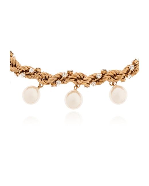 Marni Metallic Embellished Necklace