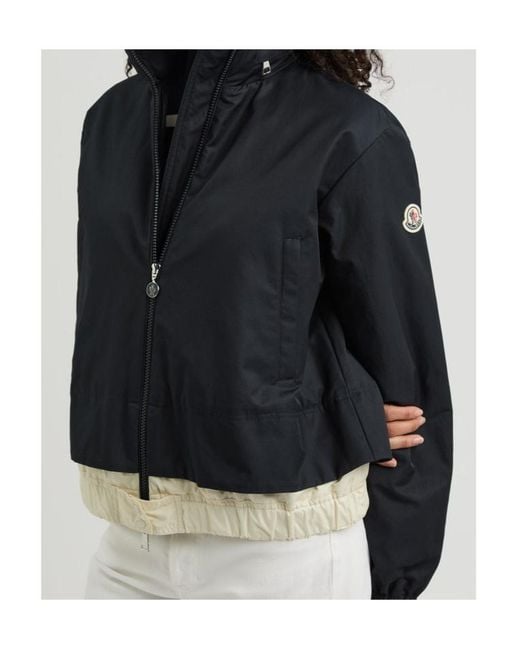 Moncler Black Janze Hooded Cotton-Blend Jacket